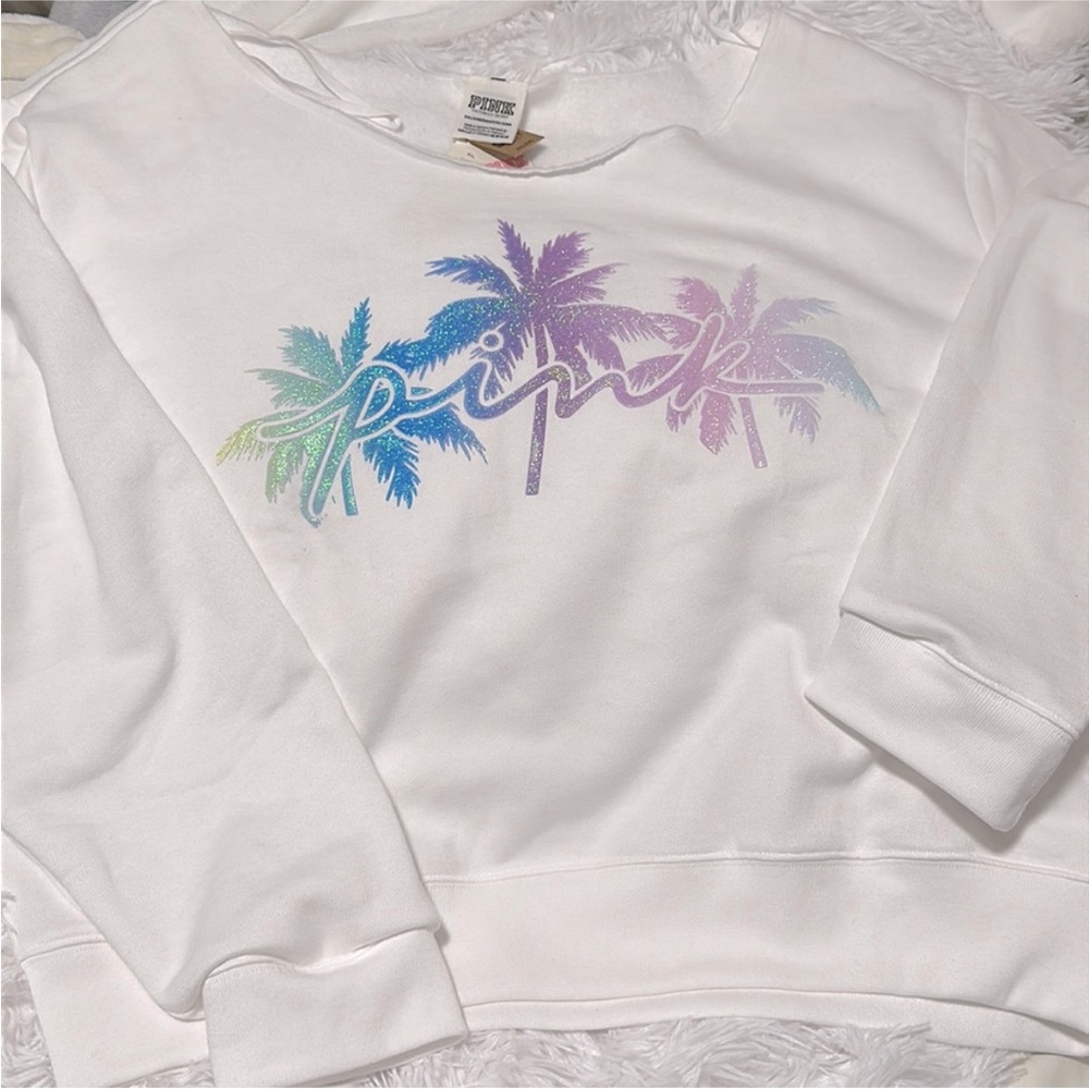 VS PINK LIMITED EDITIO WIDE CREW SWEATER 🆕 2XL
